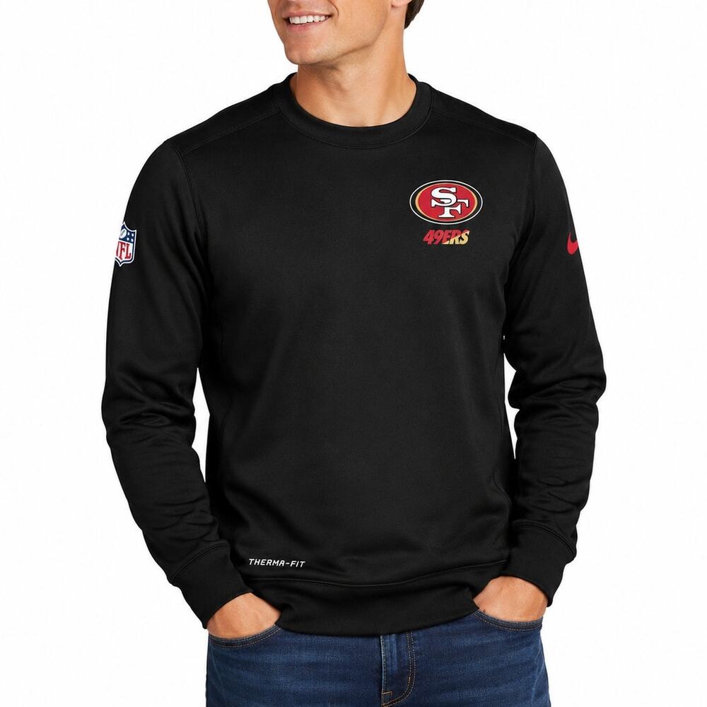 Nike San Francisco 49ers Therma-FIT Pullover Men’s M Black NFL